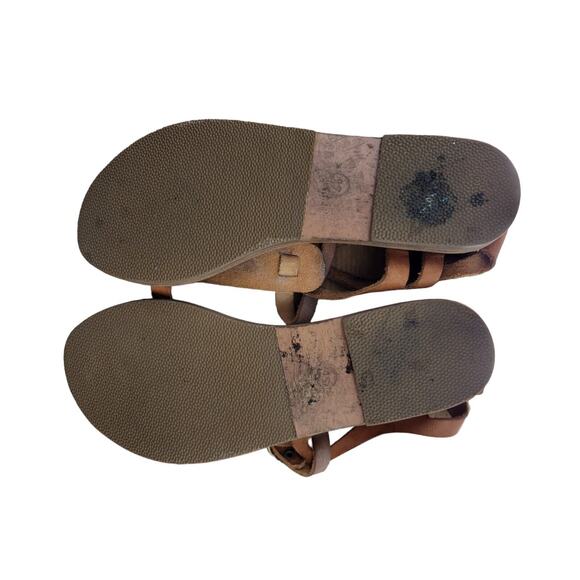 Ancient Greek Sandals Womens Sandals British Tan Leather Size 36 6 US Gladiator - Picture 9 of 11